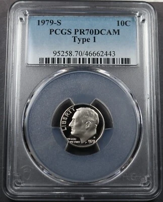 1979-S Type 1 PR70DCAM Roosevelt Dime - PCGS Graded - Image 1 of 3