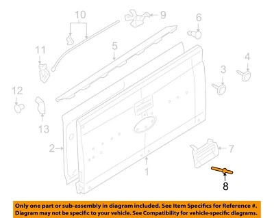 FORD OEM Explorer Sport Trac Tail Gate Tailgate Hatch-Handle Rivet W525172S300 - Imagem 1 de 2