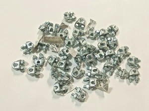 40 Blue Hawk 1/4in U-Bolt Clip for Wire Rope Cable Zinc-Plated 0348303 - Picture 1 of 2