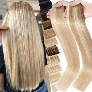 Extension Capelli Remy Umani Veri Clip Spessa 3/4 Testa Piena Pezzo Unico Evidenziatore - Foto 1 di 51