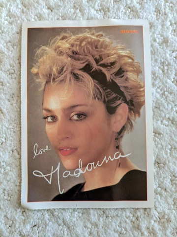 Madonna AK Autogrammkarte BRAVO 1980's  Jahre Top mini poster card Cover