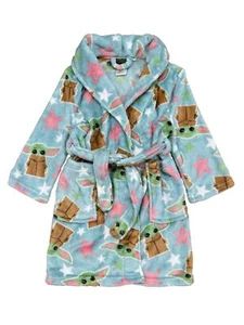 Disney Star Wars Girls Plush Blue Baby Yoda Robe House Coat - Picture 1 of 1