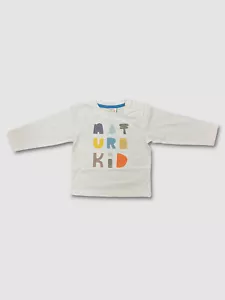 $39 Mon Coeur Baby Boy's White Nature Long Sleeves T-Shirt Size 12-18 Months - Picture 1 of 2
