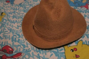 Bartonelli Antique Vintage Homburg Fedora Long Hair Silk Beaver Fur Mens hat - Picture 1 of 14