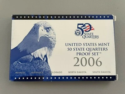 2006 State Quarter Proof 5-Coin Set - United States US Mint OGP Box & COA - Image 1 of 4