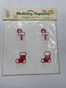 Hugs 'n Stitches Christmas Cross Stitch Pattern Ornaments Pillows Jar Tops NOS - Picture 1 of 10