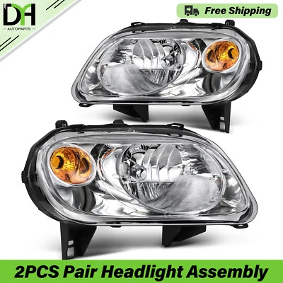 2pcs/Pair Chrome Reflector Headlamp Headlight For 2006-2011 Chevrolet Chevy HHR Foto 1 de 4