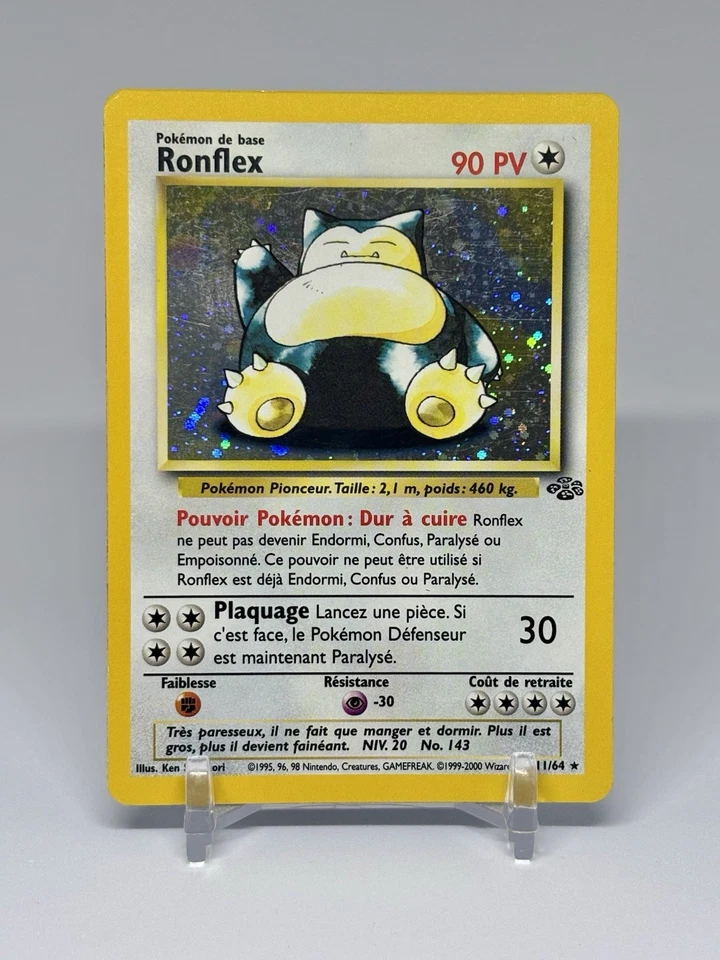 1999 Ronflex / Snorlax French 11/64 Holo Jungle Pokemon Card TCG - LP - Image 1 of 2