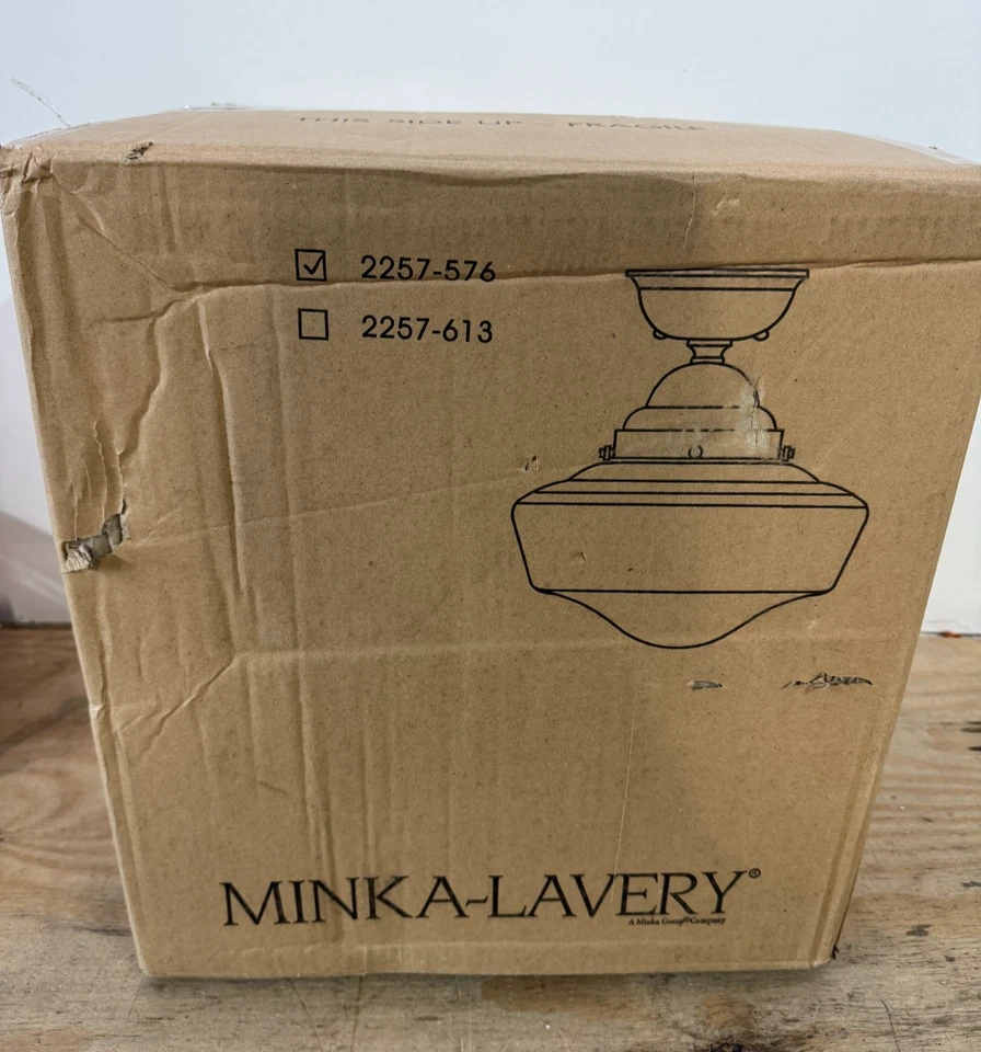 Minka Lavery 2257-576 1 Light Semi-Flush Ceiling Fixture, Brushed Bronze *READ* - Image 1 of 4