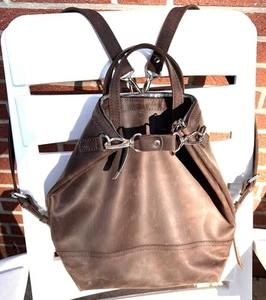 Damenrucksack aus Leder, handgefertigter, handmade, Lederrucksack - Bild 1 von 4
