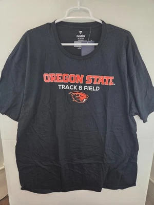 Oregon State Beavers Track & Field T-Shirt Men's 2XL NWT Fanatics Black SS - Image 1 of 2