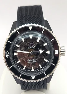 Pulsera Rado Captain Cook Alta Tecnología Cerámica Goma Negra R32127156 - Imagen 1 de 14