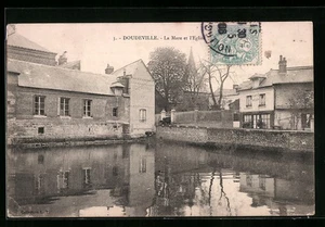 CPA Doudeville, La Mare et l´Eglise 1906 - Photo 1/2