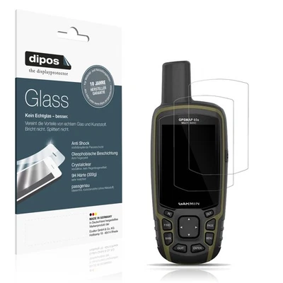 2x Protection ecrán pour Garmin GPSMAP 65 Verre souple Film Protecteur 9H dipos - Photo 1/4