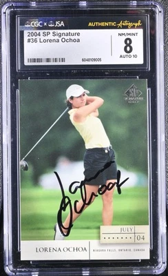 Lorena Ochoa Signed 2004 Upper Deck SP Signature Card #36 CGC 8 JSA 10 Auto - Image 1 of 2