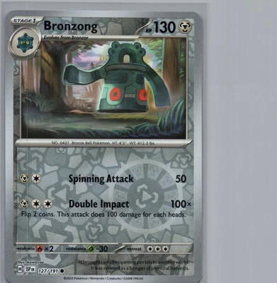 Bronzong | 127/191 Common Reverse Holo | SV08: Surging Sparks | NM - Image 1 of 2