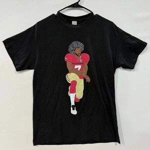 BLM Colin Kaepernick T-Shirt Mens M Black Gildan Graphic Protest Tee - Picture 1 of 5