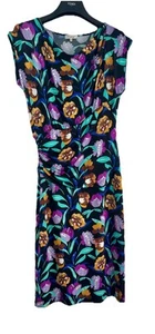 ETRO-Stretch Viscose Floral Ruched Sleeveless Dress-Size 40 (4)-Italy - Picture 1 of 7
