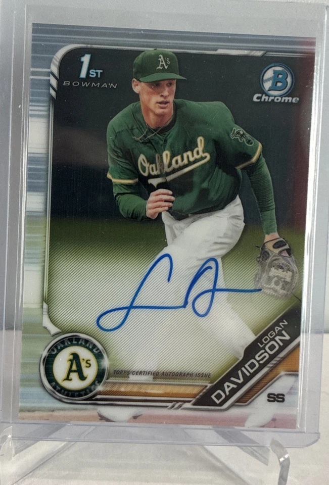 Logan Davidson FY Auto RC 2019 Bowman Chrome On Card Auto - Image 1 of 1