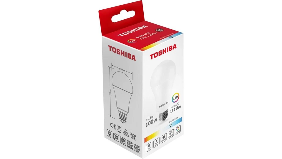 TOSHIBA LED N_STD A70 E27 15W 6500K/10szt./ - Image 1 of 1
