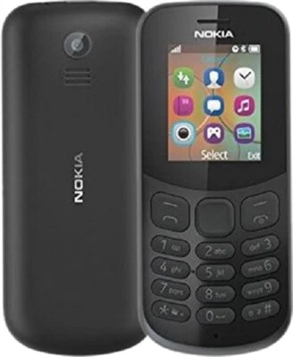 Nokia 130 2017 Dual SIM Unlocked 8MB 1.8"  Bluetooth Mobile Button Phone Black - Image 1 of 4