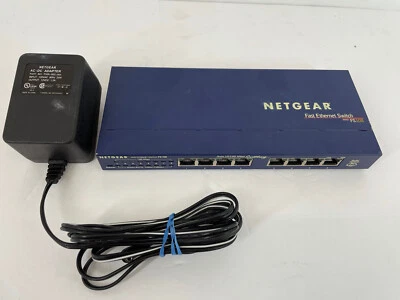 Netgear 8 Port Switch FS108 With Power Cord - Image 1 of 4