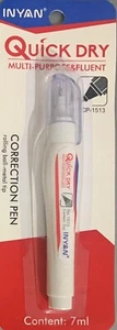 Pluma correctora bola rodante punta de metal corrección fluida pluma fluida secado rápido 7 ml - Imagen 1 de 5