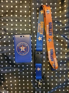 Houston Astros MLB Lanyard Keychain & ID Holder  - Picture 1 of 2