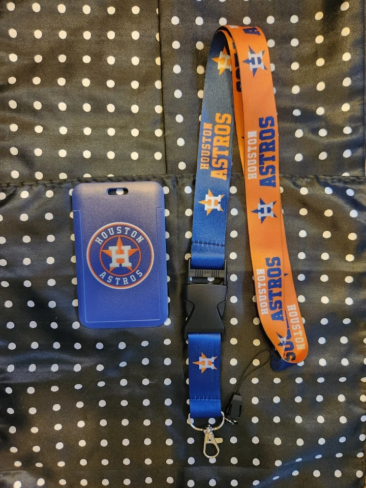 Houston Astros MLB Lanyard Keychain & ID Holder  - Image 1 of 2