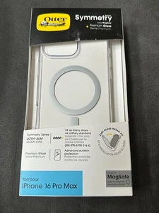 GENUINE Otterbox Symmetry MagSafe Case Clear iPhone 16 Pro Max +Screen Protector - Picture 1 of 4