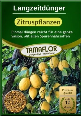 TAMAFLOR Dünger Zitrus Zitronen Citrus Dauerdünger wirkt 12 Monate Spurennährstoffe