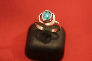 Ring Silver 925 Turquoise 3.6g - Picture 1 of 10