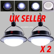 2pcs Ultra Bright Rechargeable 60 LED Camping Tent Light Lantern Fishing Lamp UK