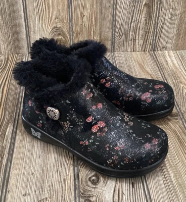 Alegria Mujer MER 346 Cremallera Botas Tobillo 36-6/6.5 EE. UU. Floral Colorido Estampado Brillante Foto 1 de 4