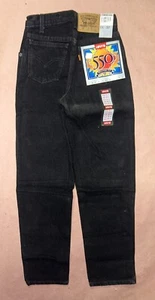 Vintage 1990’s Levis 550 Boys, Black Jeans, Deadstock NWT, Size 11 - Picture 1 of 3