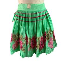 Vintage Ever-Pleat Apron by Lowenstein Sons Pleated Half Apron Green Floral New