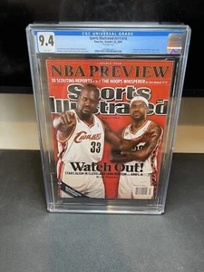 CGC 9.4 NEWSSTAND EDITION Sports Illustrated-Lebron James,Shaq-October 26 2009 - Picture 1 of 1