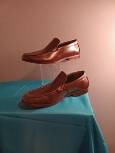 Enzo Feldini Men's Loafer Shoes Mens Size 8 M brown Leather Rounded Toe new cond - Picture 1 of 10
