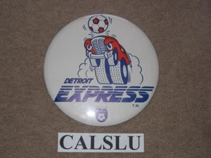 VINTAGE 1979 - 1980 DETROIT EXPRESS ☆RARE☆ 6" NASL SOCCER PIN BUTTON - Picture 1 of 1