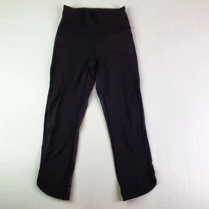 Lululemon Womens Size US 4 / AU 8 Active Pants 3/4 Length Black Mesh - Bild 1 von 10