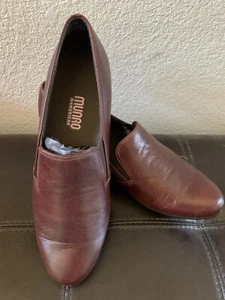 NEW Munro American Hailey Shoe Burgundy Slip-on Leather Loafer 7.5M Made In USA - Picture 1 of 11
