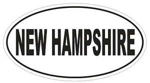 New Hampshire Oval Bumper Sticker or Helmet Sticker D2357 State Euro Oval  - Picture 1 of 1