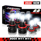 Led Headlight Bulbs Kit High Beam+Low Beam+Fog Light For Honda Accord 2013-2015