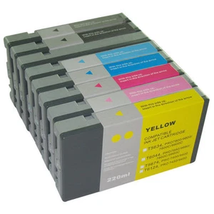 8 X Cartouches D'Encre Pour Epson Style Pro 9800 7800 Chaque 220ml Pigment Encre - Photo 1/2