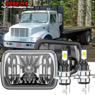 Pair 5X7 7x6INCHLED Headlights Hi Lo Beam for International IHC 9200 9900 9400i - Image 1 of 4