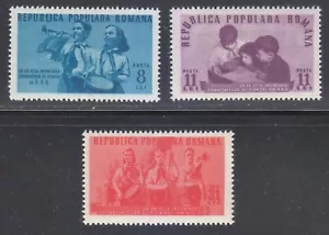 Rumania 1950 MNH Mi 1226-1128 Sc 745-747 Jóvenes Pioneros / Leninismo ** - Imagen 1 de 2
