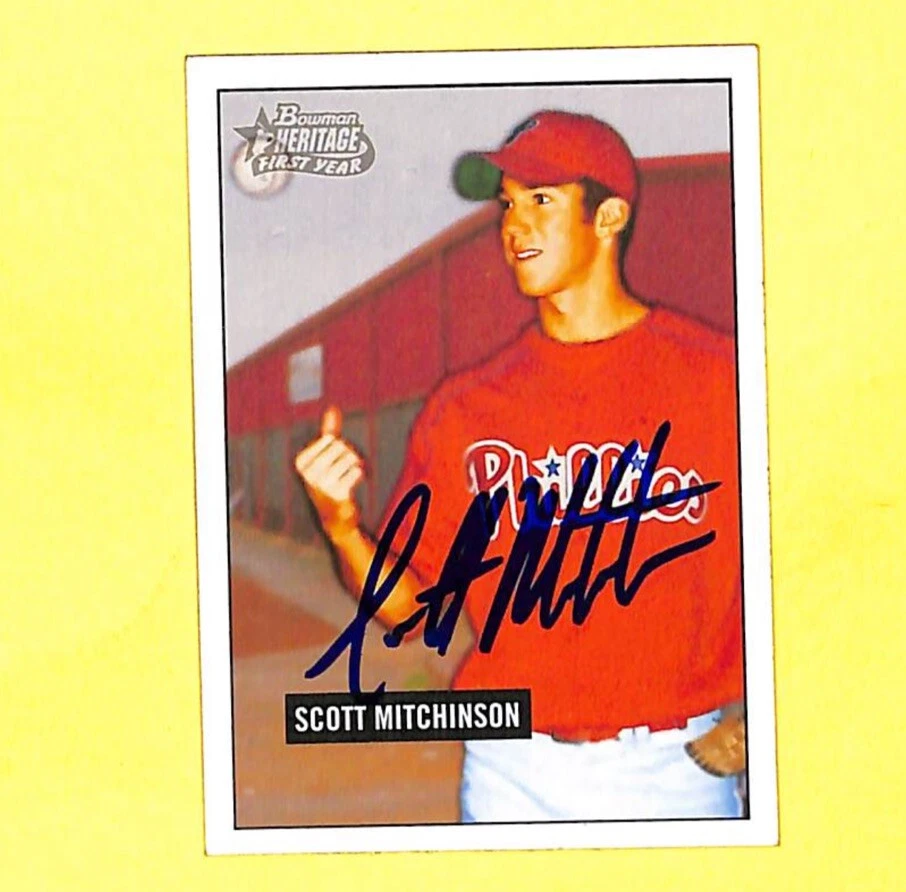 Scott Mitchinson Signed Auto Autograph 2005 Bowman Heritage Card #272 Phillies - Image 1 of 1