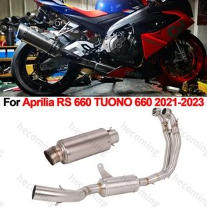 For Aprilia RS660 TUONO 660 21-24 Slip On Muffler Front Tail Pipe Exhaust System - Picture 1 of 6
