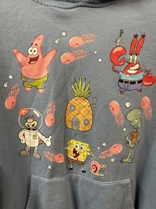 Nickelodeon Hoodie Blue  XL 15-17 Sweatshirt SpongeBob SquarePants - Picture 1 of 6