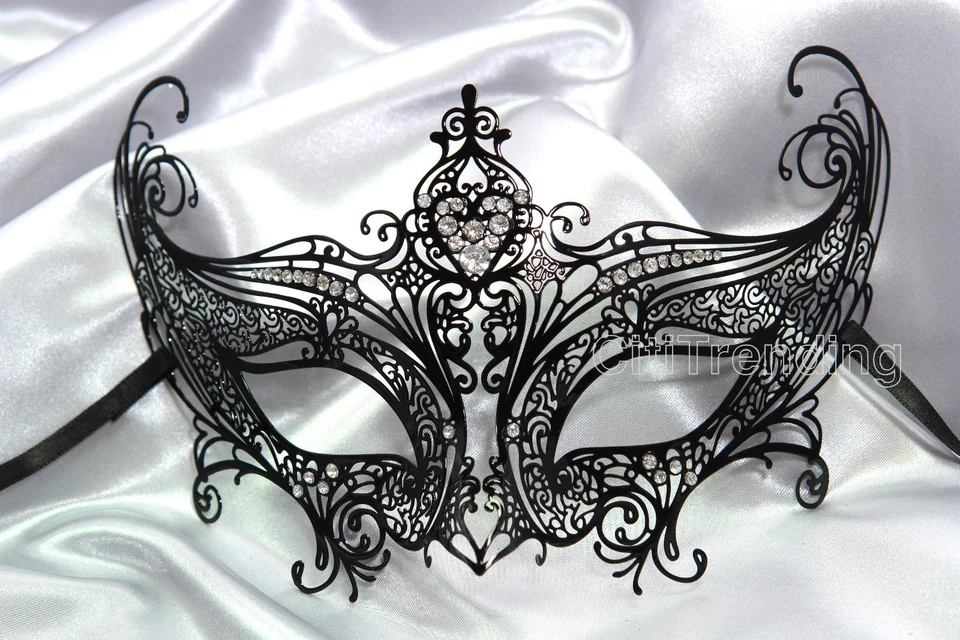 Gold Masquerade Ball laser cut metal Serena Mask Halloween Costume Prom Party - Image 1 of 1